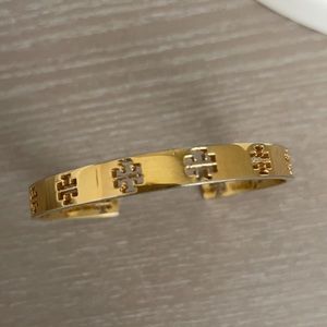 Gold Tory Burch cuff bracelet